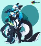  2018 anthro breasts cetacean clothing daydreamsyndrom dragon duo female mammal marine marinette orca penelope rainbowscreen whale 