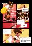  2013 abstract_background anthro bathroom big_breasts blush breasts brown_fur brown_hair canine cleavage clothed clothing comic dress_shirt english_text eyewear female fox fur glasses hair japanese_text kemono long_skirt looking_back mammal pink_eyes ribbons shirt sho sho_shibamoto shoulder_bag skirt solo text translation_request undressing white_fur yellow_fur 