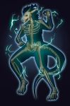  anthro bone dragon drum_(buddyfight) electrocution future_card_buddyfight male muscular skeleton solo source_request unknown_artist 