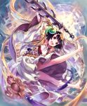  :d amaterasu_(shingeki_no_bahamut) artist_request barefoot black_hair cygames full_body goddess gold_trim hair_ornament happy headpiece mirror official_art open_mouth red_eyes shadowverse shingeki_no_bahamut short_hair smile solo sword weapon wide_sleeves 