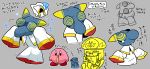  blush clothed clothing hyness_(kirby) japanese_text kageyama kirby kirby_(series) nintendo simple_background sweat text translation_request video_games zan_partizanne_(kirby) 