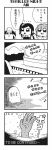  2girls 4koma :3 bangs bkub comic dj_copy_and_paste eighth_note eyebrows_visible_through_hair fang glasses greyscale halftone hat highres honey_come_chatka!! hood hoodie komikado_sachi long_hair lyrics monochrome multiple_girls music musical_note night short_hair side_ponytail sidelocks simple_background speech_bubble stadium swept_bangs talking tayo to_be_continued tombstone translated two-tone_background two_side_up zombie 