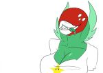  big_breasts breasts cleavage clothed clothing female flora_fauna humanoid lips mario_bros nintendo not_furry piranha_plant plant requiem simple_background solo unknown_artist video_games white_background 