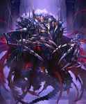  chain claws crown cygames doll_joints extra_eyes fur_collar fur_trim horns large_hands marionette//tre mask no_humans official_art puppet puppet_strings shadowverse shingeki_no_bahamut spikes tail 