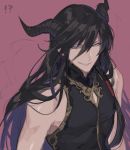  devil devil_horns horns izumi-no-kami_kanesada jacket japanese_clothes long_hair male male_focus touken_ranbu 