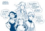  2018 adira_(twokinds) anthro basitin breasts canine casual_nudity chest_tuft clothed clothing dialogue english_text featureless_breasts feline female flora_(twokinds) fur group hair hi_res human keidran king king_adelaide leopard mammal mary_silverlock monochrome nervous royalty scared simple_background sketch smile snow_leopard spots spotted_fur striped_fur stripes sweat text tiger tom_fischbach topless tuft twokinds webcomic white_background 