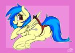  2015 animal_genitalia big_butt butt clothing equine fan_character feathered_wings feathers female feral mammal meggchan my_little_pony pegasus pussy silvia_windmane solo tongue underwear wings 