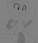  2015 ambiguous_gender areola belly belly_grab big_belly blush breasts disembodied_hand duo female female/ambiguous greyscale hair hi_res human human_on_humanoid humanoid legendary_pok&eacute;mon long_hair mammal meloetta meloetta_(aria_form) monochrome navel nintendo nipple_tape not_furry pasties pok&eacute;mon pok&eacute;mon_(species) solo_focus tape theboogie video_games 