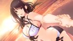  :d ass beach bikini breasts butt_crack holding_hands iizuki_tasuku kisaragi_maaya large_breasts onee-chan_no_yuuwaku open_mouth out_of_frame pov pov_hands smile solo_focus sunset swimsuit white_bikini 