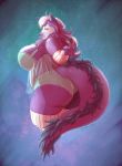  2018 5_fingers anthro arm_warmers armwear babydoll big_breasts big_butt breasts butt canine chest_tuft clothed clothing digital_media_(artwork) female fur hair half-closed_eyes huge_breasts hybrid legwear likri lingerie long_hair looking_at_viewer looking_back mammal multicolored_fur panties paws pinup_pose purple_eyes purple_hair seductive simple_background skimpy smile solo stockings teasing thick_thighs thigh_highs tuft two_tone_fur underwear voluptuous wide_hips 