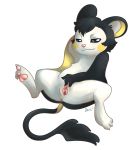  deijii emolga female feral fur looking_at_viewer mammal nintendo pawpads pok&eacute;mon pok&eacute;mon_(species) pussy rodent smile solo toe_beans video_games 