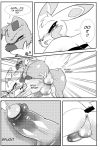  anal anal_penetration balls comic cum cum_in_ass cum_inside dialogue english_text feral male male/male monochrome nintendo penetration penis pikachu pok&eacute;mon pok&eacute;mon_(species) rockruff text video_games white_crest 