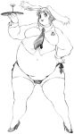  1boy animal_ears fat lineart obese smile solo tanuma_yuuichirou 