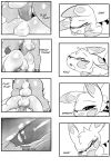  anal anal_penetration anus balls comic english_text male male/male monochrome nintendo penetration penis pikachu pok&eacute;mon pok&eacute;mon_(species) rockruff text video_games white_crest 