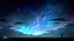  aurora can cigarette city_lights cityscape dark hill night night_sky no_humans original scenery signature sky star_(sky) starry_sky 
