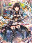  armor cleavage shadowverse stockings sword tagme thighhighs 