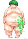  1boy fat nude obese penis simple_background solo tanuma_yuuichirou 