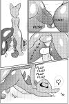  &lt;3 anus balls blush comic feral male male/male monochrome nintendo penis pok&eacute;mon pok&eacute;mon_(species) totodile treecko video_games white_crest 