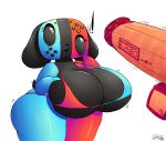  ! 2018 absurd_res animate_inanimate anthro balls big_breasts big_butt big_ears box bra breasts bubble_butt butt canine cardboard clothed clothing console controller cute dog english_text erection female floppy_ears grey_eyes hand_on_breast hand_on_chest hi_res huge_breasts humanoid_penis huztar long_ears male male/female mammal mostly_nude nintendo nintendo_labo nintendo_switch open_mouth penis short_stack smile standing switch_dog text thick_penis thick_thighs thong tongue underwear video_games wide_hips 