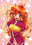  1girl artist_request female lina_inverse looking_at_viewer orange_hair red_eyes slayers smile solo sorcerer upper_body 