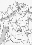  aleu_moonshadow anthro bedroom_eyes canine dragonofdarkness13 female fox half-closed_eyes mammal multi_tail nikorokumitsero seductive 