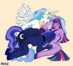  2013 anthro anthrofied blush breasts crown cunnilingus cutie_mark equine eyes_closed feathered_wings feathers female female/female fetlocks friendship_is_magic fur group hair horn incest long_hair mammal multicolored_hair my_little_pony nikko nipples oral princess_celestia_(mlp) princess_luna_(mlp) purple_fur purple_hair pussy pussy_juice sex sibling sisters twilight_sparkle_(mlp) two_tone_hair unicorn vaginal wings 