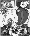  anthro black_and_white blush breasts caught comic dildo english_text equine female hair hi_res horse killryde lust_from_afar mammal masturbation monochrome my_little_pony penetration pony pussy_juice sex_toy spread_legs spreading text toying_self vaginal vaginal_masturbation 