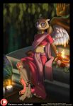  avian aza azaleesh bird buddha candle clothed clothing female flower owl plant sari temple 