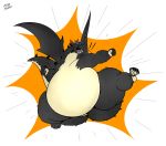  belly big_belly butt dragon excited kick overweight pose riis 