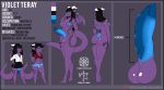  2018 anthro areola balls breasts butt clothed clothing dickgirl digital_media_(artwork) dragon erection eyewear glasses hair horn humanoid intersex looking_at_viewer masamaki model_sheet nipple_piercing nipples nude open_mouth penis piercing simple_background smile standing tattoo text wings 