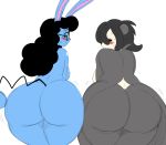  anthro azumarill big_butt black_hair butt deadpliss duo eyewear female glasses hair huge_butt huge_thighs looking_at_viewer nintendo pangoro pok&eacute;mon pok&eacute;mon_(species) rear_view samantha_(aj_the_flygon) sssonic2 video_games whitney_(aj_the_flygon) wide_hips 