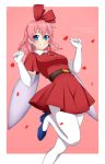  alina_pegova blue_eyes blush dress elbow_gloves fairy gloves heart kirby_(series) looking_at_viewer pantyhose pink_hair ribbon_(kirby) short_hair smile white_legwear wings 