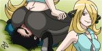  1boy 1girl ass butt_crack huge_ass nintendo omar-sin pok&eacute;mon pokemon sakurai_tomo shirona_(pokemon) sitting_on_face solo 