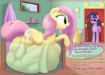  augustbebel duo equine feathered_wings feathers female feral fluttershy_(mlp) friendship_is_magic hair horn mammal multicolored_hair my_little_pony pegasus purple_hair twilight_sparkle_(mlp) two_tone_hair unicorn vore wings yellow_feathers 