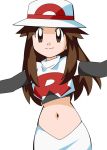  blue_(pokemon) cosplay elbow_gloves gradient gradient_background hainchu navel nintendo pokemon pokemon_(anime) pokemon_(game) pokemon_frlg team_rocket team_rocket_(cosplay) 