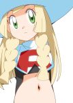  1girl blonde_hair elbow_gloves green_eyes hainchu hat lillie_(pokemon) miniskirt pokemon pokemon_(anime) pokemon_sm_(anime) skirt tagme team_rocket team_rocket_(cosplay) 