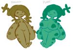  big_breasts breasts cacturne duo eyes_closed female flat_chested flora_fauna green_nipples humanoid jigglybutts nintendo nipples non-mammal_breasts not_furry plant pok&eacute;mon pok&eacute;mon_(species) thick_thighs video_games 