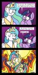  2018 bobthedalek comic dialogue english_text equine feathered_wings feathers female feral fluttershy_(mlp) friendship_is_magic group hair horn jewelry mammal my_little_pony necklace pegasus princess_celestia_(mlp) text twilight_sparkle_(mlp) unicorn winged_unicorn wings 