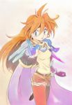  1girl armor artist_request cape female heterochromia lina_inverse long_hair looking_at_viewer orange_hair slayers solo sorcerer upper_body 
