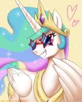  &lt;3 2018 crown equine eyewear female feral friendship_is_magic horn jewelry john_joseco mammal my_little_pony necklace portrait princess_celestia_(mlp) solo sunglasses winged_unicorn wings 