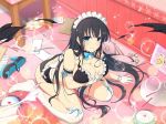  1girl ass black_hair blue_eyes breasts ikaruga_(senran_kagura) large_breasts long_hair senran_kagura senran_kagura_(series) socks solo very_long_hair yaegashi_nan 