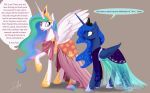  16:10 2015 duo english_text equine feathered_wings feathers female feral friendship_is_magic horn mammal my_little_pony princess_celestia_(mlp) princess_luna_(mlp) silfoe text winged_unicorn wings 