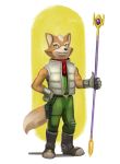  2015 anthro black_nose canine clothed clothing fox fox_mccloud fur gamutfeathers green_eyes male mammal nintendo star_fox video_games 