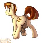 2014 alpha_channel animal_genitalia animal_penis anus backsack balls blush butt earth_pony equine equine_penis erection fan_character feral hi_res horse male mammal my_little_pony notsafeforhoofs penis perineum pony simple_background solo transparent_background 