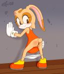  alternate_version_at_source anthro anus bent_over blush butt clothing cream_the_rabbit dress excito eyelashes female footwear gloves lagomorph looking_back mammal panties panties_down presenting pussy rabbit shoes smile solo sonic_(series) spread_anus spreading underwear 