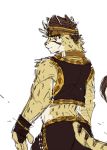  amber_eyes anthro feline leopard likulau looking_at_viewer male mammal nekojishi simple_background solo white_background 