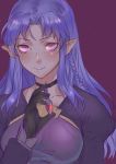  absurdres blacksonata5 blue_eyes blue_hair blush braid breasts caster choker commentary fate/grand_order fate/stay_night fate_(series) gloves highres long_hair looking_at_viewer medium_breasts pointy_ears side_braid sketch smile solo vial 