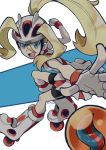  :d bandaid bandaid_on_knee bare_arms bare_shoulders bent_over bicycle_helmet bike_shorts black_shorts blonde_hair blue_eyes boots breasts dress fingerless_gloves from_side gloves gym_leader helmet high_ponytail io_naomichi koruni_(pokemon) leaning_forward legs_apart long_hair looking_at_viewer mega_stone open_mouth pleated_dress pokemon pokemon_(game) pokemon_xy ponytail roller_skates short_dress shorts skates sleeveless sleeveless_dress small_breasts smile solo teeth tongue white_dress white_footwear white_gloves white_helmet 