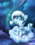  2018 blind blue_eyes blue_feathers blue_hair celebi-yoshi cloud cute cutie_mark equine eyelashes fan_character feathered_wings feathers female feral hair hi_res hooves looking_up mammal multicolored_hair my_little_pony night nude outside pegasus portrait signature sitting sky smile snowdrop_(character) snowflake solo star starry_sky two_tone_hair wings young 