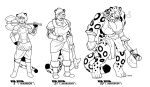  2018 animal_humanoid anthro armor athletic barefoot big_breasts blackshirtboy breasts cat_humanoid clothed clothing fangs feline female footwear growth huge_breasts humanoid humanoid_to_anthro jewelry leopard level_up mammal melee_weapon monochrome muscle_growth necklace sequence shoes simple_background smile snow_leopard solo standing text transformation weapon white_background 